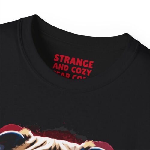 Strange and Cozy Nonchalant Pug graphic t-shirt