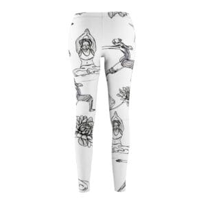 beyond yoga leggings dahlia yoga poses on white stretchy leggings