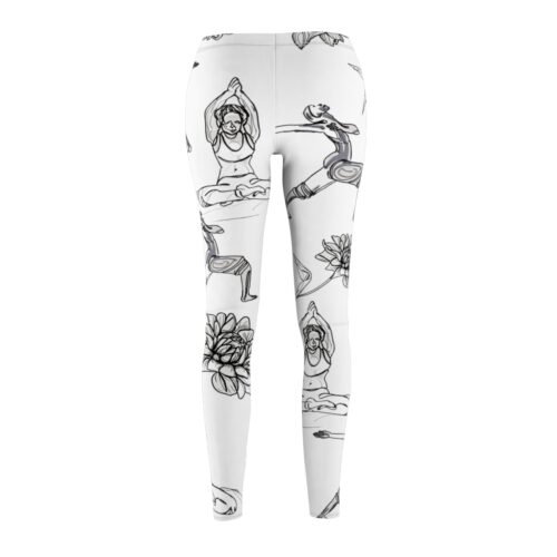 beyond yoga leggings dahlia yoga poses on white stretchy leggings