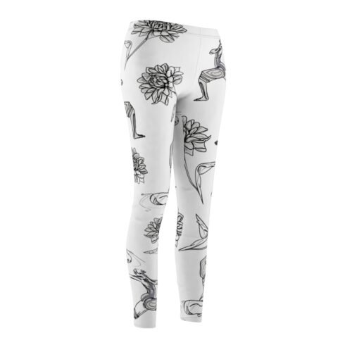 beyond yoga leggings dahlia yoga poses on white stretchy leggings