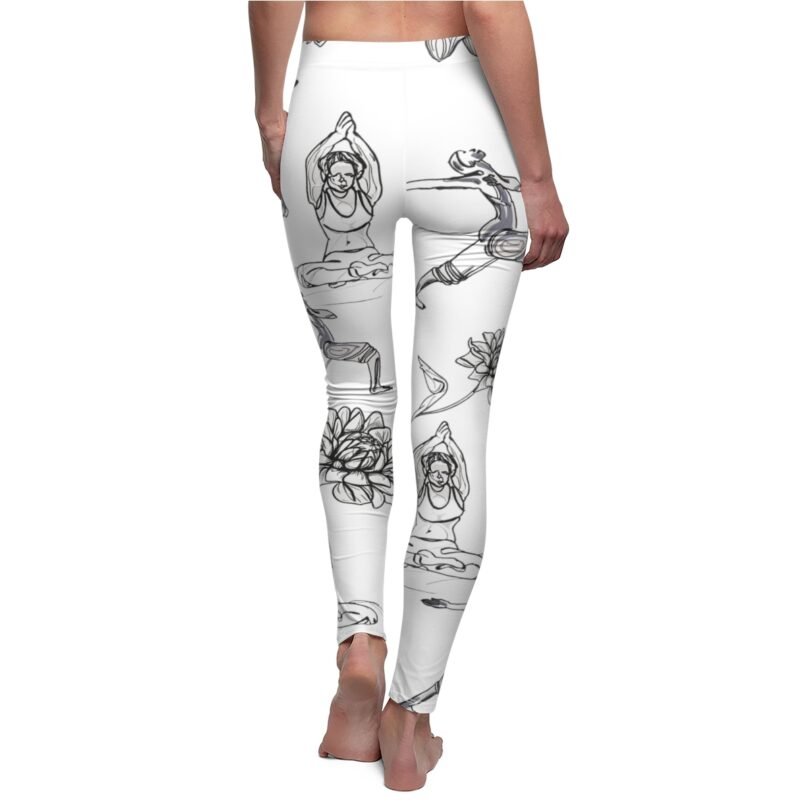 beyond yoga leggings dahlia yoga poses on white stretchy leggings