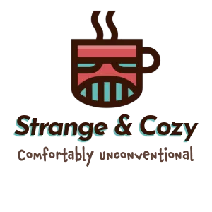 Strange and Cozy Gear Comfortably Unconventional Clothing Logo