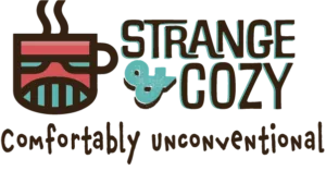 Strange and Cozy  Gear Comfortably Unconventional Clothing Logo