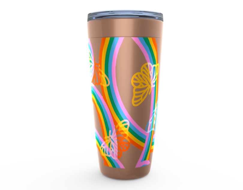 Rainbow Butterfly Bliss Tumbler