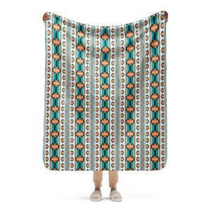 Peachy Native Sherpa blanket