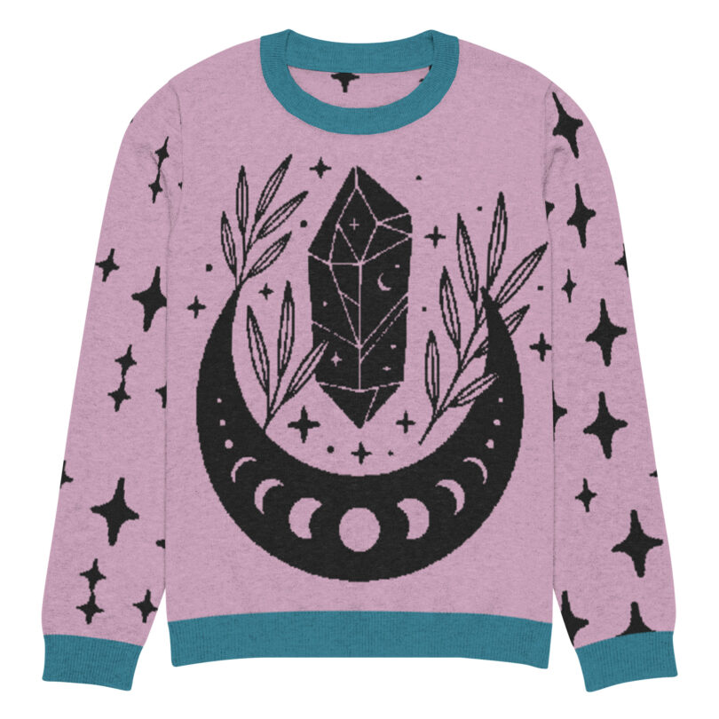 Crystal Moonphase Sweater - Sweet Pink